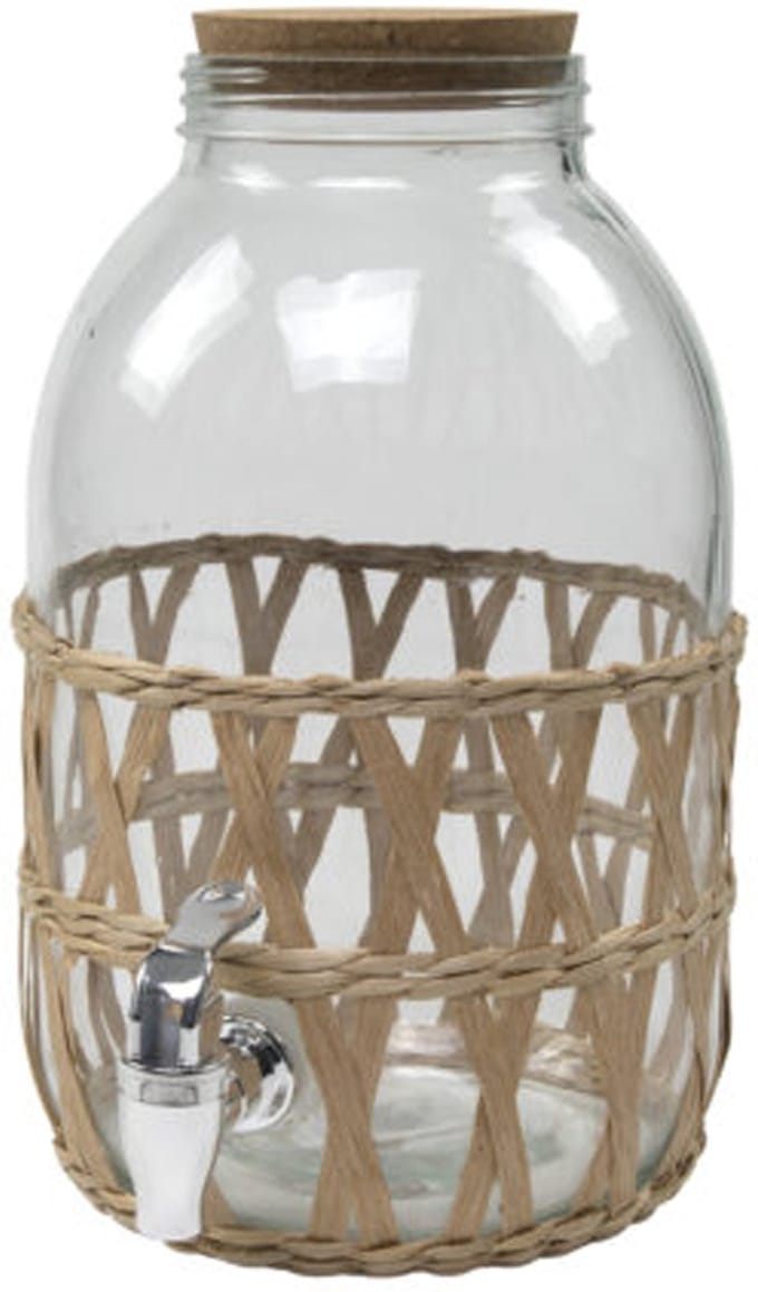 Svenska living Limonade/drankdispenser - 5L - glas - 17,5 x 32 cm