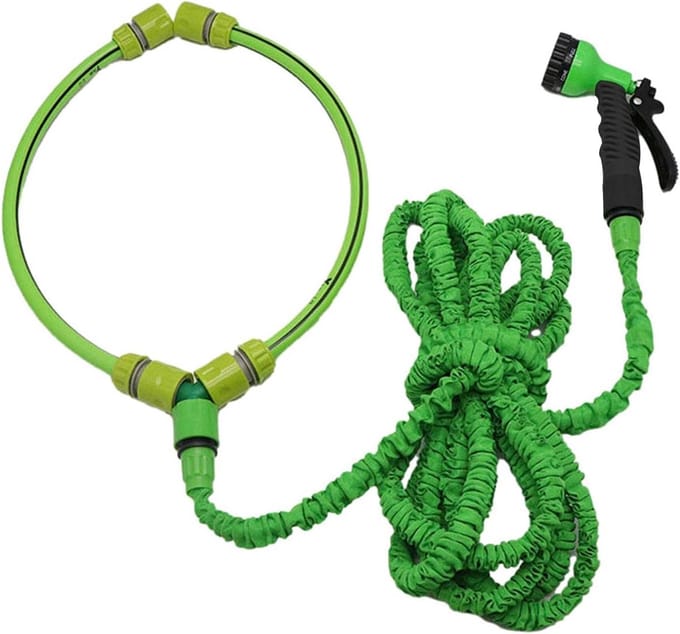 Tuinslang - Flexibele slang - Buiten water geven - Met temperatuurregeling - 20mm aansluiting - Groen