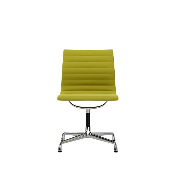 Vitra - Aluminium Chair - EA 101 - verchroomd - Hopsak - geel/limoengroen