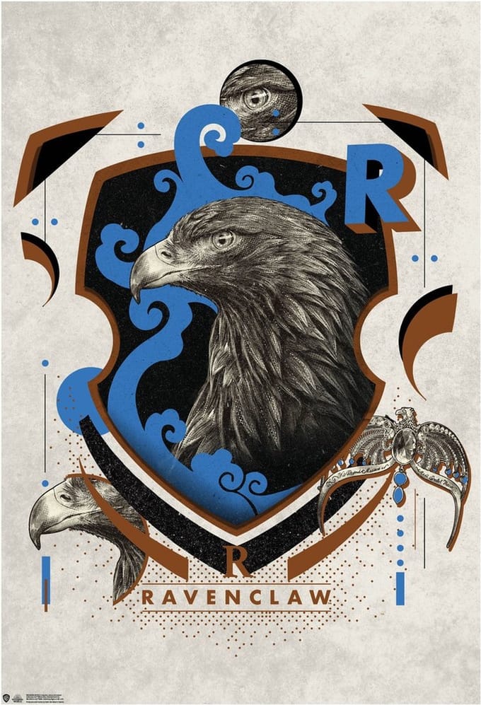 Harry Potter Ravenclaw-poster 2, veelkleurig