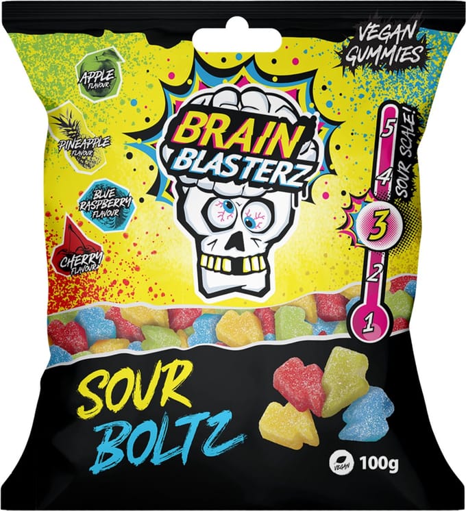 Brain Blasterz Sour Boltz (16 x 100g)