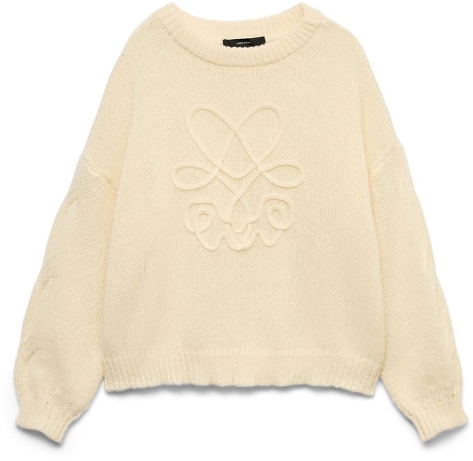 VERO MODA - VMVILLA LS O-NECK EMBROIDERY PULL SB TS - Dames - Gebreide truien