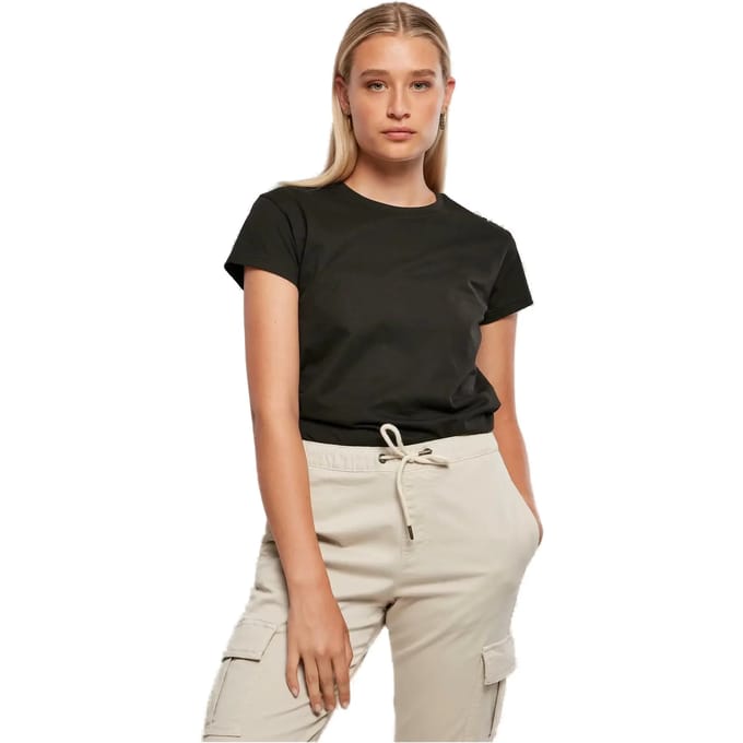 Urban Classics Dames Tshirt -XXL- Recycled Cotton Boxy Zwart