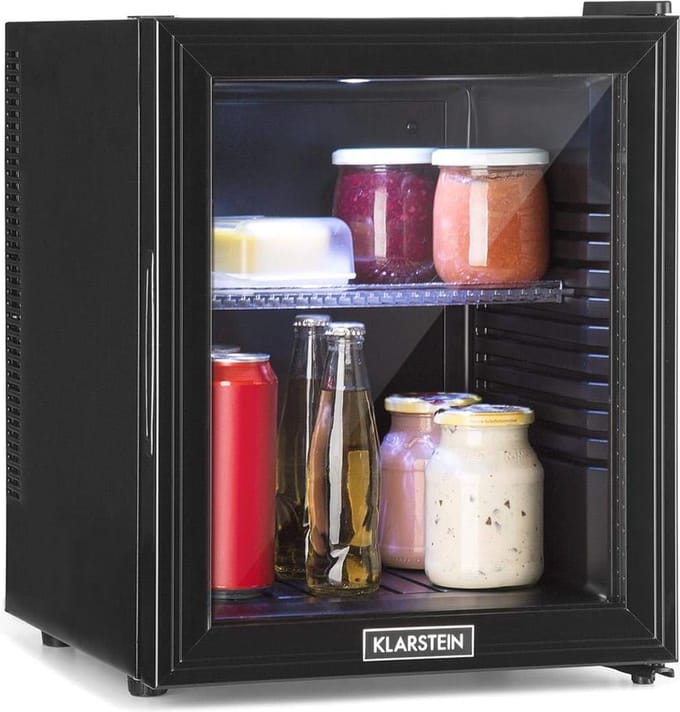 Mini koelkast met glazen deur - 32L compacte koelkast voor kleine huishoudens