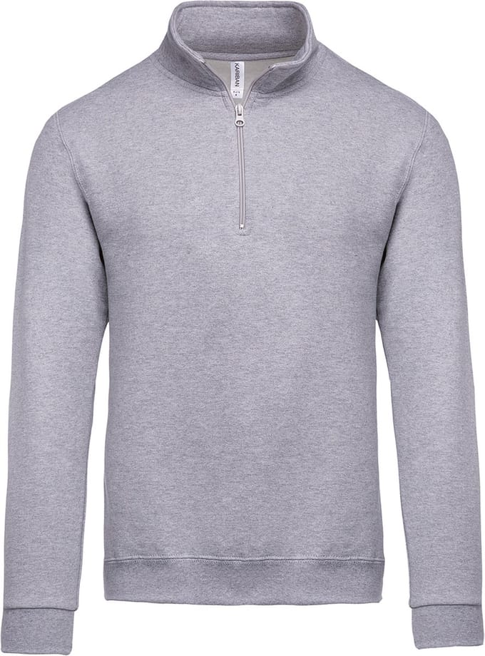 Kariban Sweater met ritskraag K478 - Oxford Grey - S