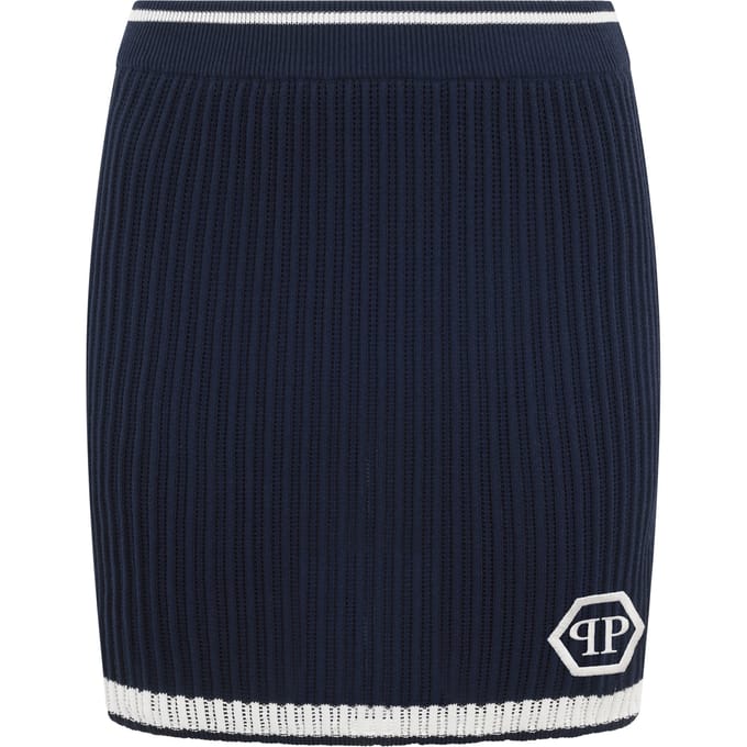 Knitted Mini Skirt Hexagon