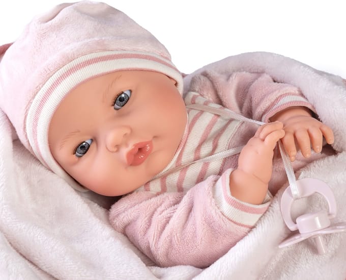 Antonio Juan babypop met slaapogen geluid en speen 37 cm