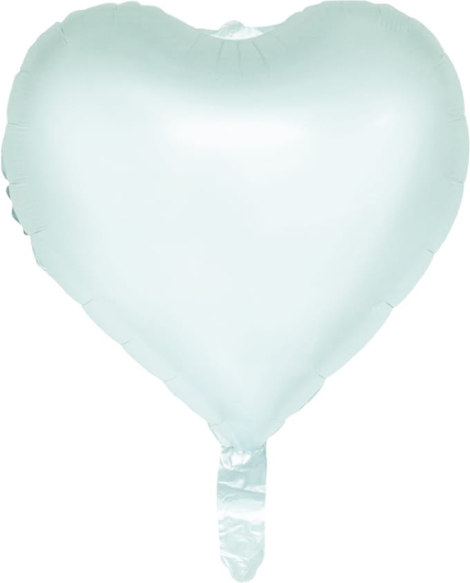 Folieballon hart pastelgroen 46 cm