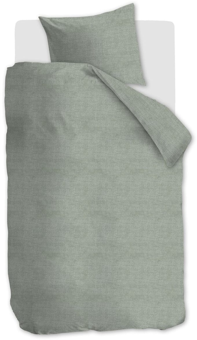 Ambiante Edo dekbedovertrek - Eenpersoons - 140 x 200/220 cm - Khaki Groen