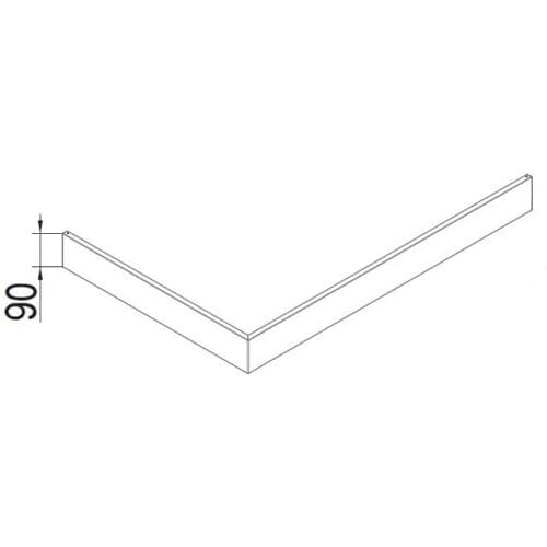 Hoesch SensePerience aluminum apron for steam room SensePerience rectangle 140x100 cm, corner version 27805
