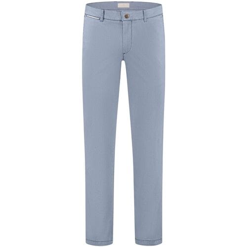 Com4 Broek Modern Chino Faux-Uni Fine Texture Blauw / male