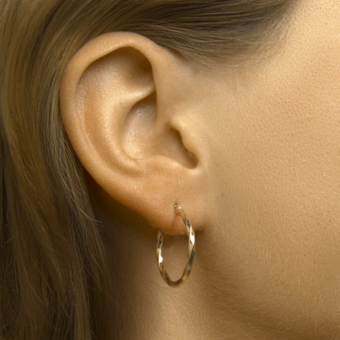 Oorringen Gedraaide Buis 2,0 Mm