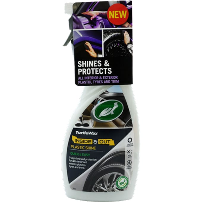 Turtle Wax Inside & Out Plastic Shine Cleaning Spray – 500 ml