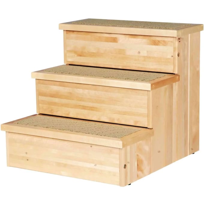 TRIXIE Jollypaw Huisdierentrap voor Honden in Hout 40x38x45 cm - Comfortabele Opstap naar Bank of Bed