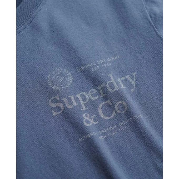 Superdry Luxe Casual Relaxed T-shirt Blue Grootte: 44