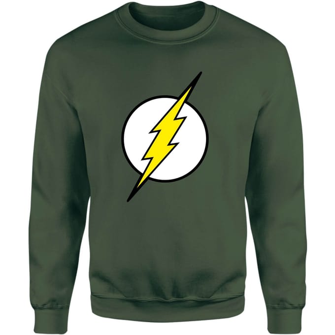 Justice League Flash Logo Sweatshirt - Green - S