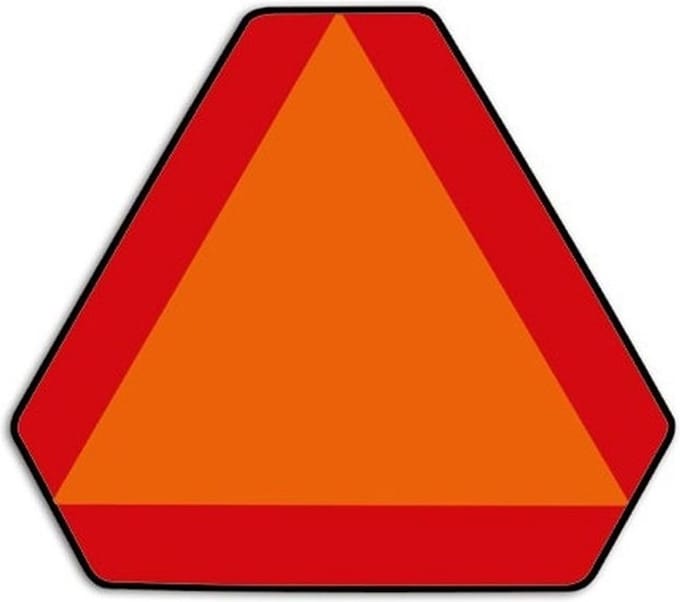 Markeringsbord - ECE 69R - Rood/oranje - Voor langzaam verkeer