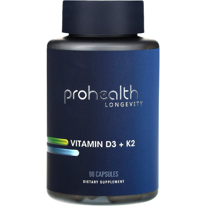 ProHealth Longevity, Vitamine D3 + K2, 90 capsules