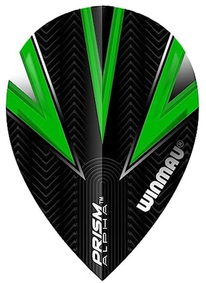 Extra Dikke Dart Flights - Zwart en Groen - 3 Stuks per Set