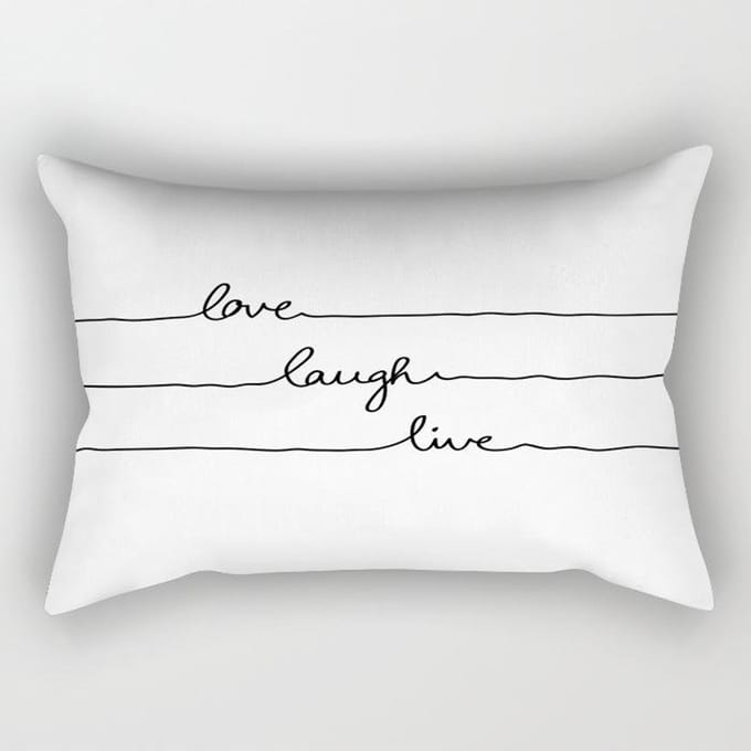 Housse de coussin longue géométrique noir et blanc simple moderne Housse de coussin de canapé 30X50 without pillow core white