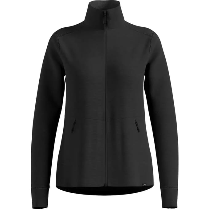 Odlo Dames Longsleeve midlayer met volledige ritssluiting, Grid Fleece