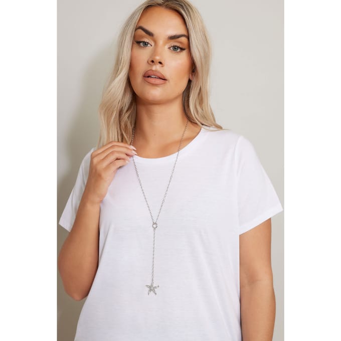 Yours Zilverkleurige Lange Ketting Met Zeesterhangersize One Size