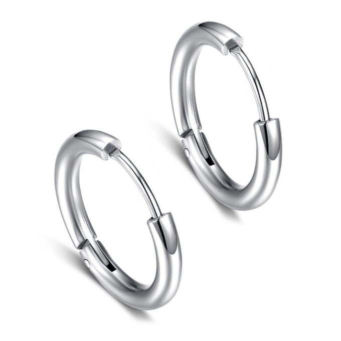 Stalen Oorbellen - Oorringen - Roestvrij Staal - Piercing - 12mm