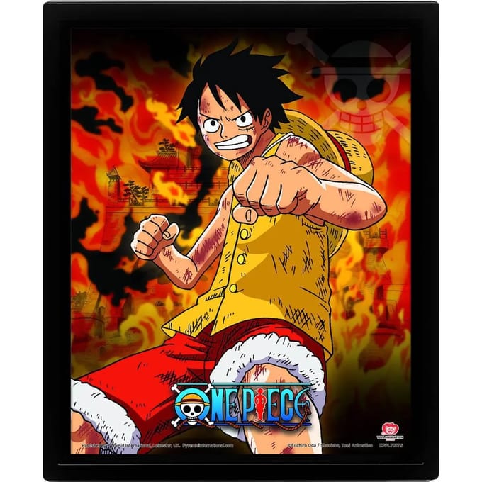 ONE PIECE - Brothers Burning Rage - 3D Lenticular Poster 26x20cm