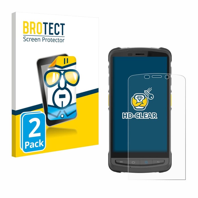 BROTECT - Screenprotector voor Newland MT9055 Orca III - Folie Beschermfolie transparant 2 Stuks
