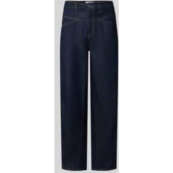straight fit jeans met knoopsluiting