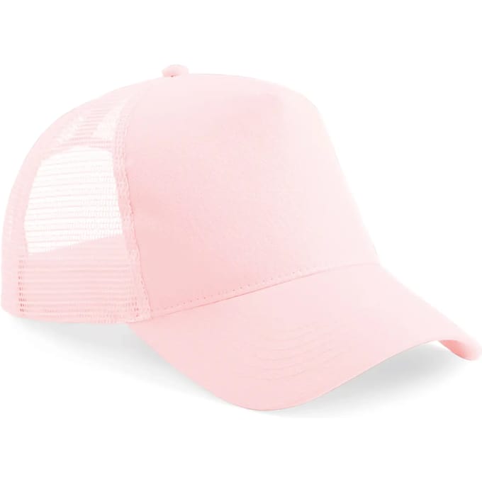 Beechfield Kinderpet in mesh, verstelbaar aan de achterkant. B640B - Pastel Pink - One size