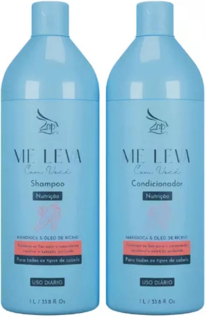 Zap Me Leva Com Você Beauté Hydrante Mandioca & Oleo de Ricino - 2x1L