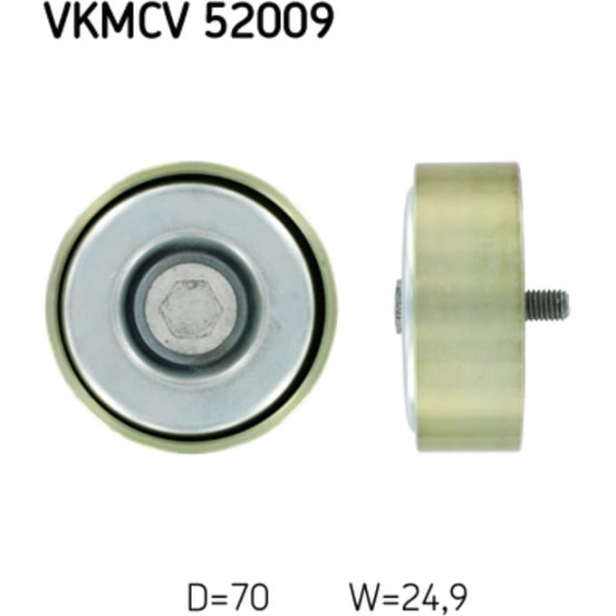 Rondsel/geleiderpoelie, V-riem SKF VKMCV 52009
