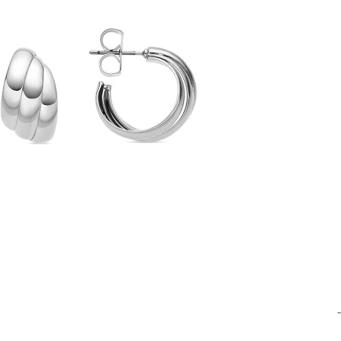 Boucles d'oreilles argentées Luxenter - Abeth white