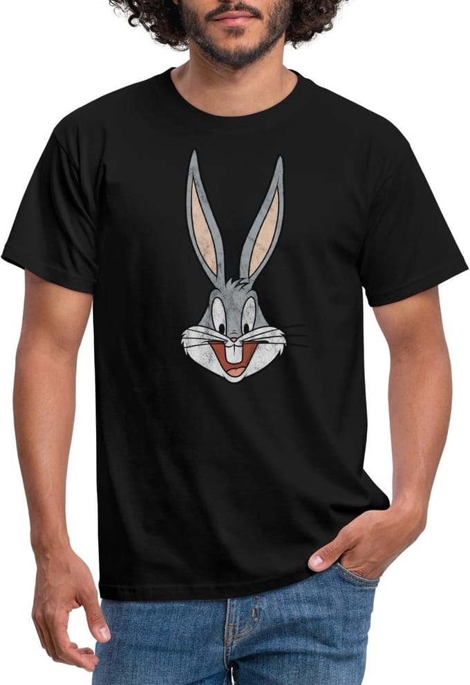 Looney Tunes Bugs Bunny Distressed T-Shirt Heren