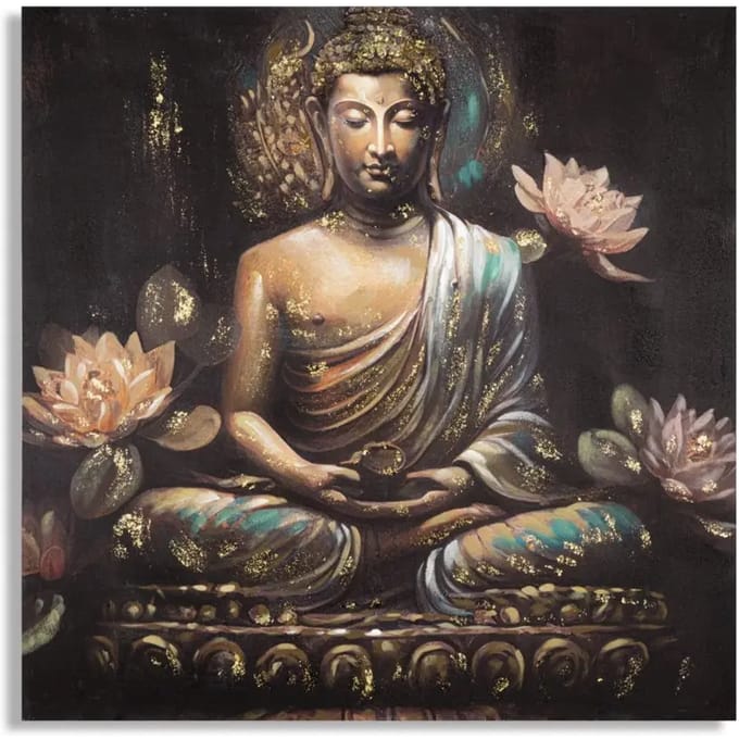 Wanddecoratie schilderij op doek Mauro Ferretti Buddha A