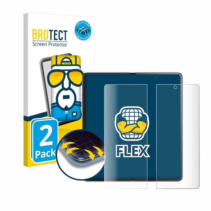 BROTECT - Screenprotector voor Honor Magic V2 (Inner display) - Folie Beschermfolie transparant volledig dekking - 2 Stuks