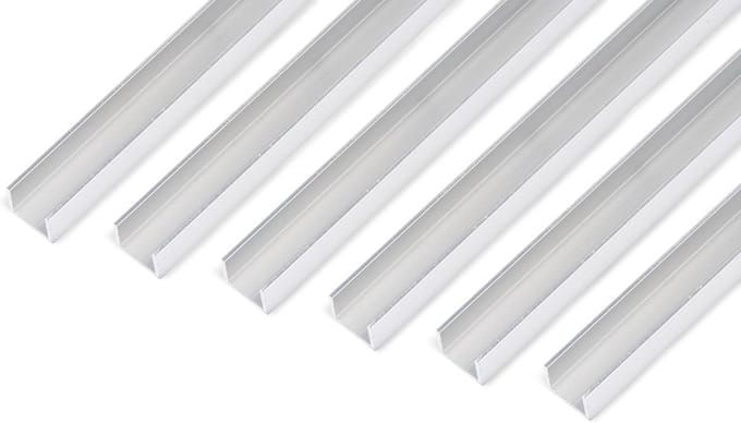 Set van 6 U-Profielen van Aluminium voor Constructie en Afwerking