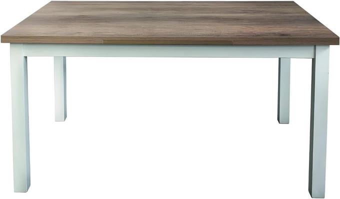 Uittrekbare Tafel - Eettafel Opklapbaar - Ruimtebesparend Eten - Met 2 Verlengingen - 110x70 cm - Eiken Wit