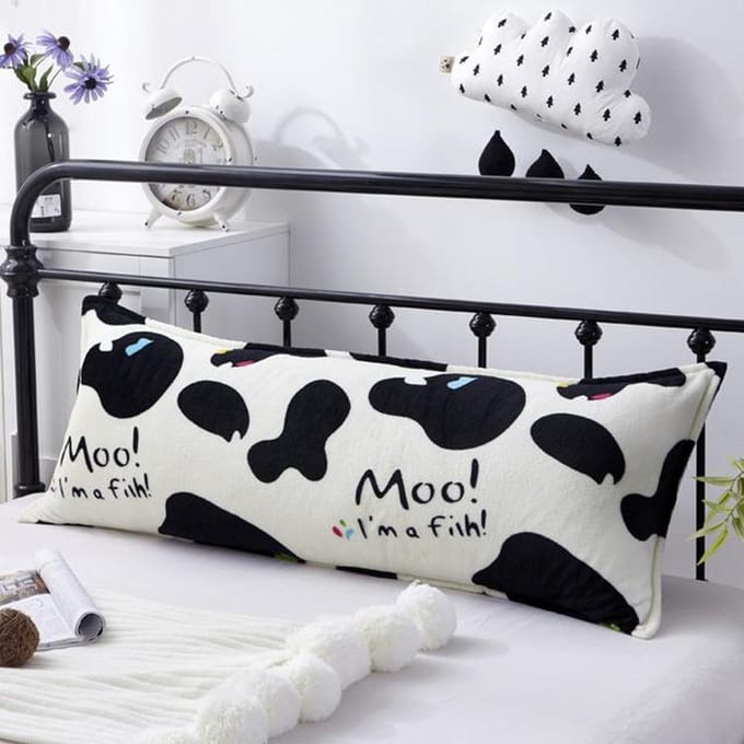 Flanellen Dubbele Kussensloop Winter Warm Koraal Fleece Lange Kussensloop 48x120cm