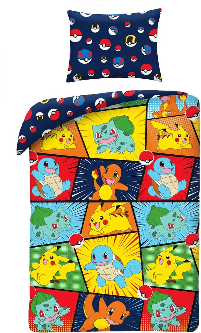 Pokemon Dekbedovertrek ready 140 x 200 cm - 90 x 70 cm - Katoen