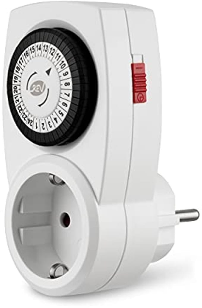 Mechanische Schakelklok met 48 Schakeltijden - Compacte Timer voor Binnengebruik