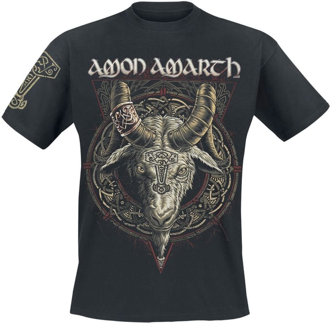 Amon Amarth T-shirt - Heidrun - S tot M - voor Mannen - zwart