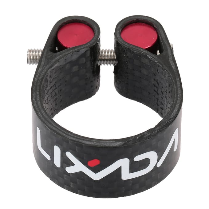 Collier de Selle Lixada en Fibre de Carbone Léger 30.2mm 34.9mm Accessoire de Cycle 34.9 mm black