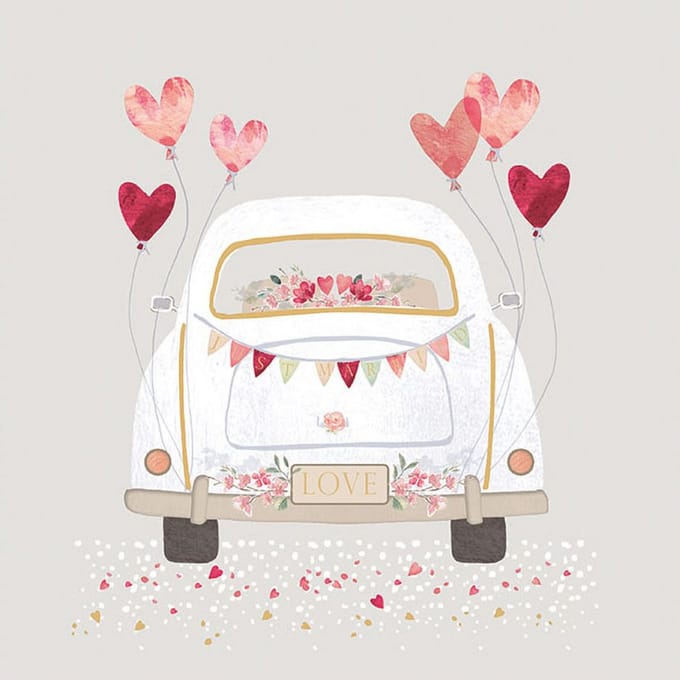 Servet "Just Married Car"