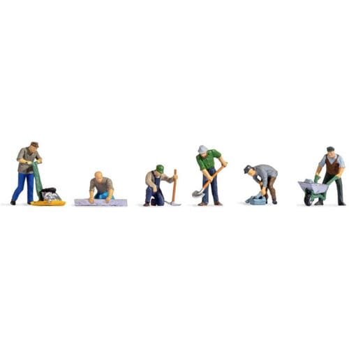 NOCH 45112 TT Wegwerkers figuren Geverfd, Staand