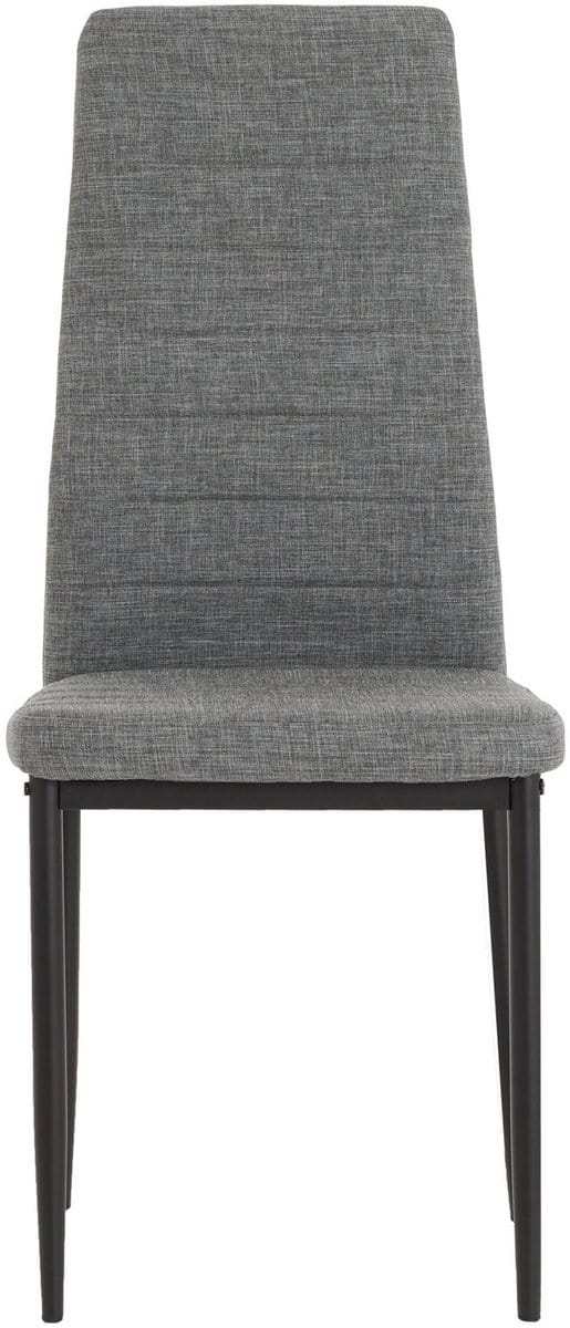 Eetkamerstoelen NATHALIE, set van 4 – grijs/zwart