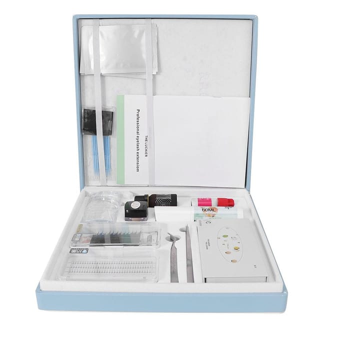 Kit de Costume de Greffage de Faux Cils Kit d'Outils d'Extension de Faux Cils pour Débutant Greffage de Cils white