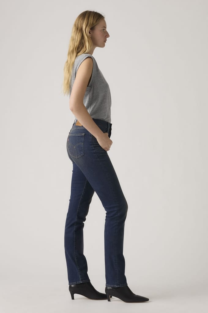 Levi's 724™ High Rise Straight Jeans Blue Größe: W24L30 | Straight Jeans Outlet | Damen | Blau