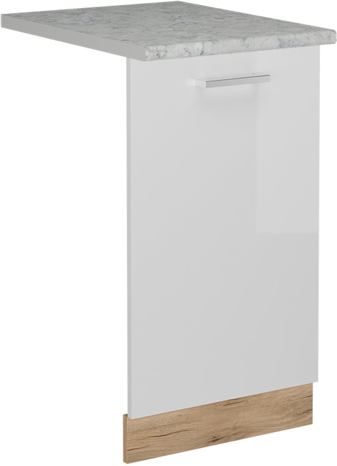 Vicco R-Line Vaatwasserfrontpaneel – 45 cm, WB Marmer Wit Hoogglans